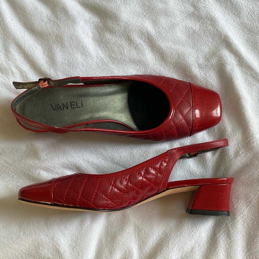 Quilted Kitten Heels 🍒🧺